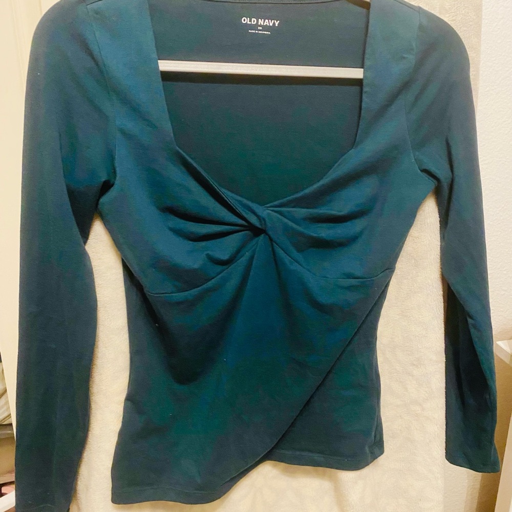 Old Navy Women's Teal Long Sleeve Top